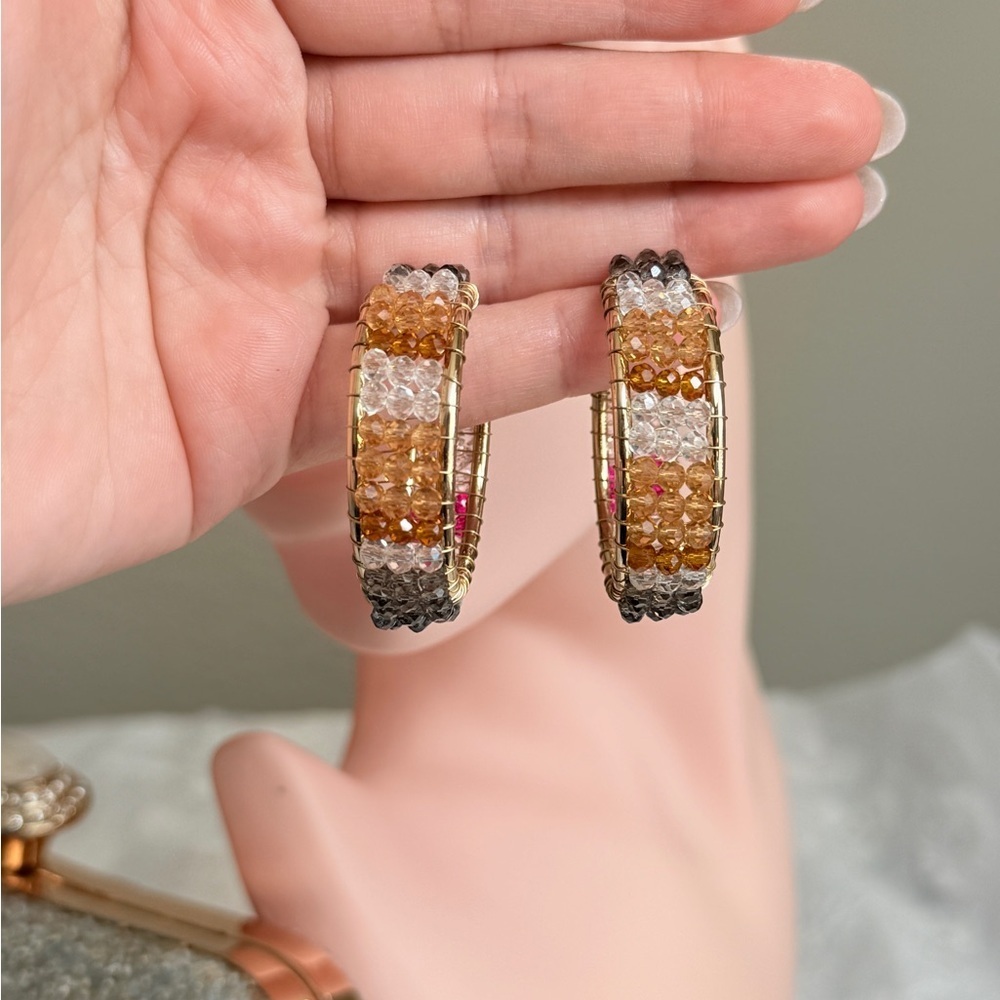 ⚜️ Elegant Multicolor Hoop Earrings - Picture 10 of 12